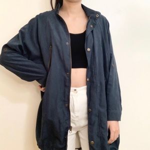 BM Brandy Melville Blue Suede Jacket/Coat